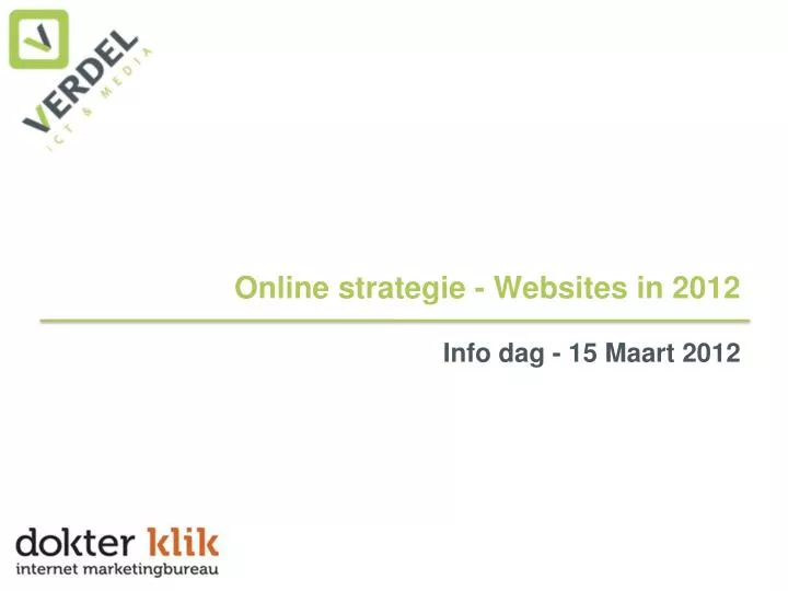 online strategie websites in 2012