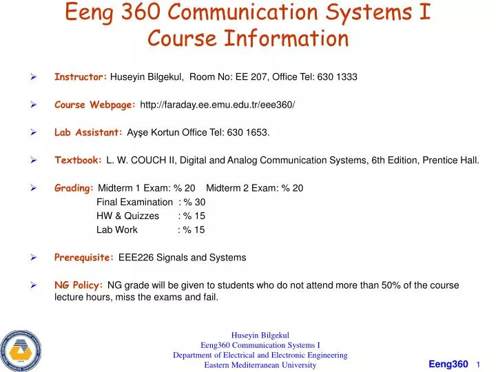 eeng 360 communication systems i course information