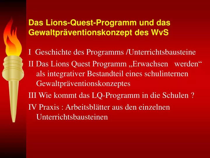 das lions quest programm und das gewaltpr ventionskonzept des wvs