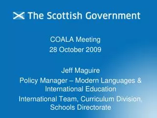 coala meeting 28 october 2009