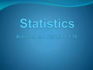 Statistics