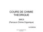 COURS DE CHIMIE THEORIQUE - slide 1
