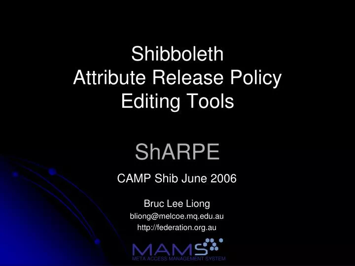 shibboleth attribute release policy editing tools sharpe