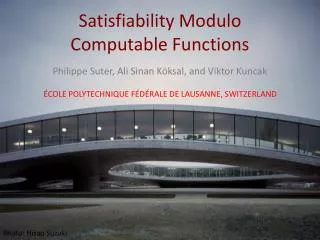 Satisfiability Modulo Computable Functions