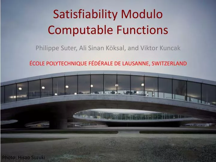 satisfiability modulo computable functions