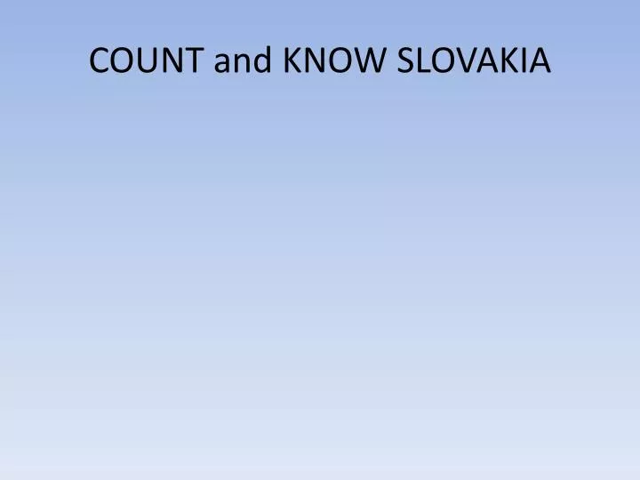 count and know slovakia
