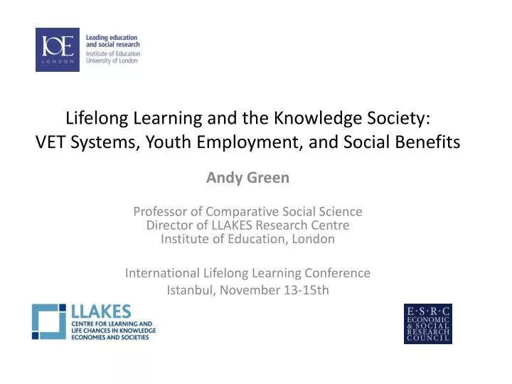 lifelong learning and the knowledge society vet systems youth employment and social benefits
