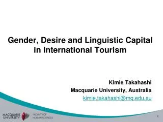 Gender, Desire and Linguistic Capital in International Tourism