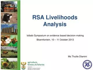 RSA Livelihoods Analysis