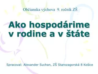ako hospod rime v rodine a v t te