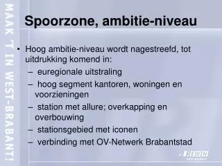 spoorzone ambitie niveau