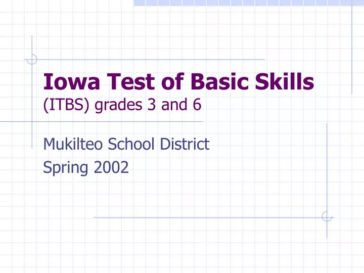 iowa test of basic skills itbs grades 3 and 6