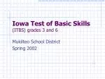 Iowa Test of Basic Skills (ITBS) grades 3 and 6 - slide 1