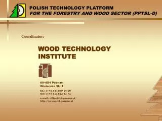 WOOD TECHNOLOGY INSTITUTE