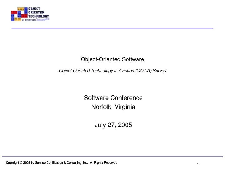 object oriented software object oriented technology in aviation ootia survey