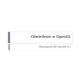 o wietlenie w opengl