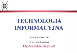 technologia informacyjna