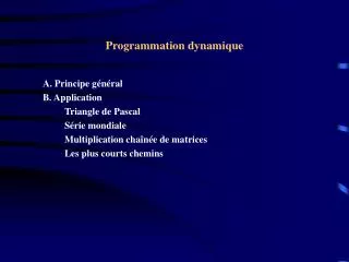 programmation dynamique