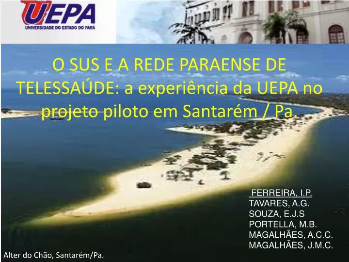 o sus e a rede paraense de telessa de a experi ncia da uepa no projeto piloto em santar m pa