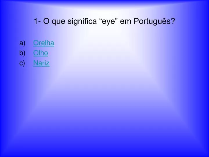 1 o que significa eye em portugu s