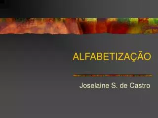 alfabetiza o