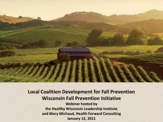 Coalition development for fall prevention