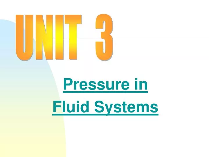 pressure in fluid systems