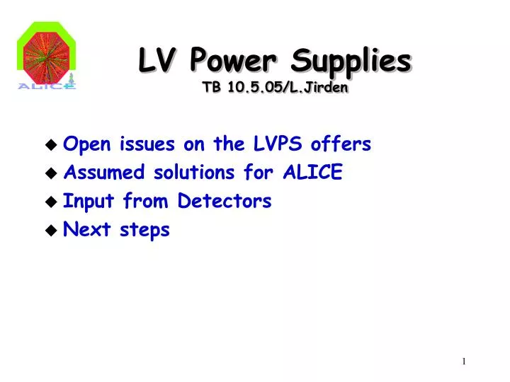 lv power supplies tb 10 5 05 l jirden