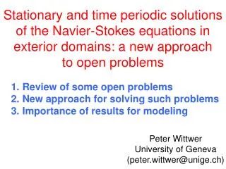 Peter Wittwer University of Geneva (peter.wittwer@unige.ch)
