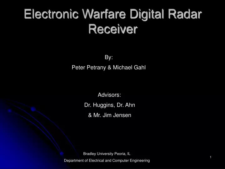 electronic warfare digital radar receiver