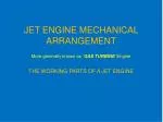 JET ENGINE MECHANICAL ARRANGEMENT - slide 1
