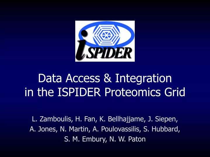 data access integration in the ispider proteomics grid