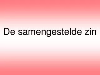 de samengestelde zin