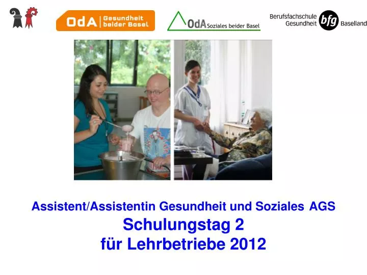 assistent assistentin gesundheit und soziales ags schulungstag 2 f r lehrbetriebe 2012