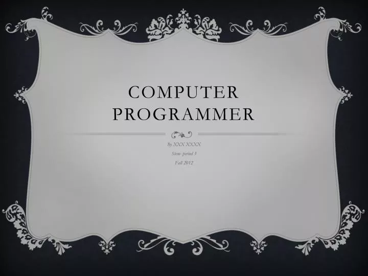 computer programmer