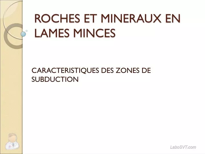roches et mineraux en lames minces