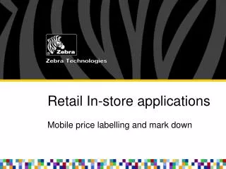 Retail In-store applications