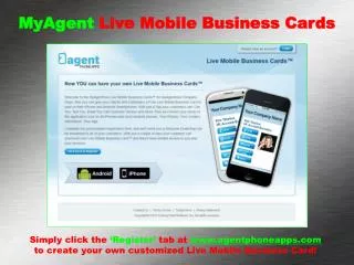 MyAgent Live Mobile Business Cards