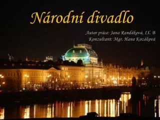 n rodn divadlo