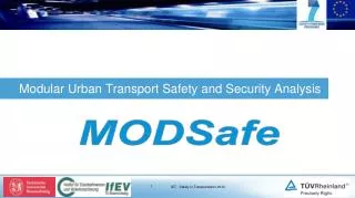 Modular Urban Transport Safety and Security Analysis