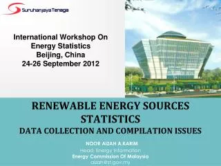 International Workshop On Energy Statistics Beijing, China 24-26 September 2012