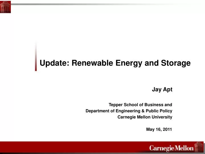 update renewable energy and storage