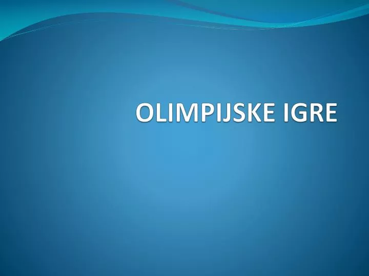 olimpijske igre