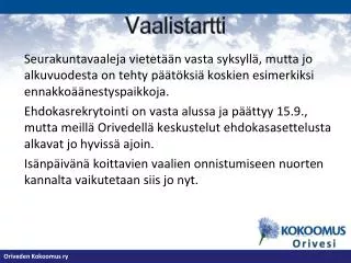 vaalistartti