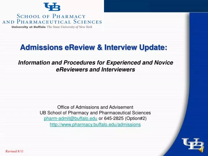 admissions ereview interview update
