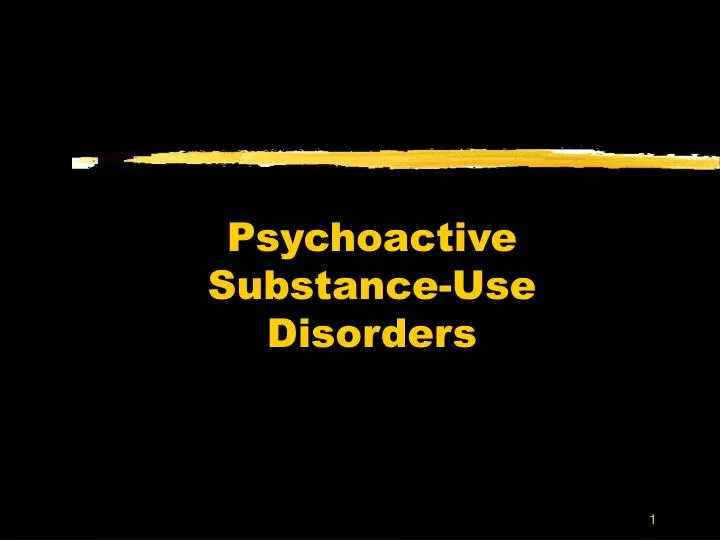 psychoactive substance use disorders