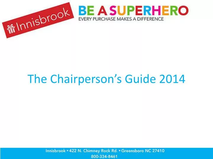 the chairperson s guide 2014