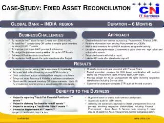 Case-Study: Fixed Asset Reconciliation