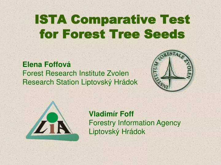 ista comparative test for forest tree seeds