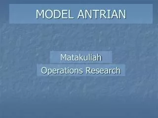 model antrian